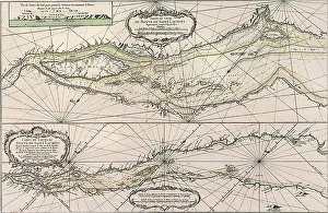 1761: Map of the River St. Laurence, Canada 1761