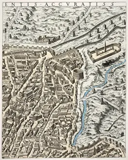 Hippodrome: Map of Rome, 1500s