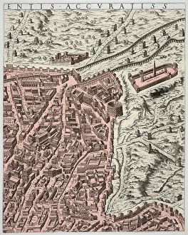 Hippodrome: Map of Rome, 1500s