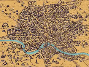 Hippodrome: Map of Rome, 16th Century