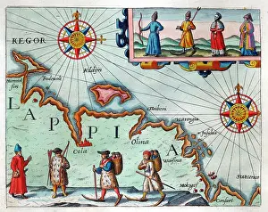 Kola: Map of Russian North Lapland and Kola in 1600