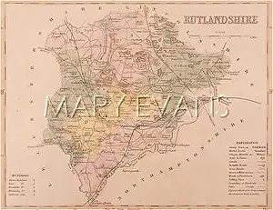 Rutlandshire: MAP/RUTLANDSHIRE C1857