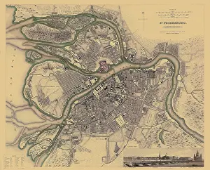 Antiquarian: Map of Saint Petersburg 1834