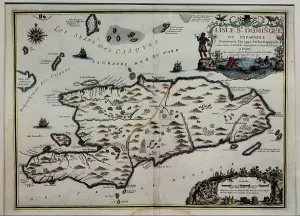 Chatillon: Map of Santo Domingo, Musee d'Aquitaine, Bordeaux