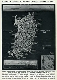 Tyrrhenian: Map of Sardinia by G. H. Davis