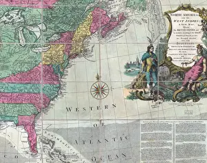 Carington: Map showing the 13 British Colonies after ?
