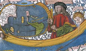 1507: Map showing Amerigo Vespucci 1507