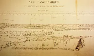 Arterra - Collection Philippe Clément: Map showing battlefields - Mannekensvere, Schoore and Beerst