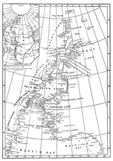 Erroneous: Map of Smith Sound and Greenland, 1875