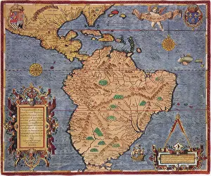 1592: Map of South America 1592