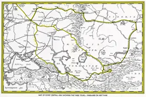 Kyrgyzstan: Map of Soviet Central Asia