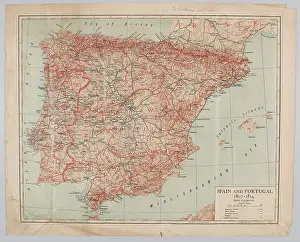 1814: Map - Spain and Portugal, 1807-1814