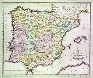 Biscay: Map of Spain and Portugal
