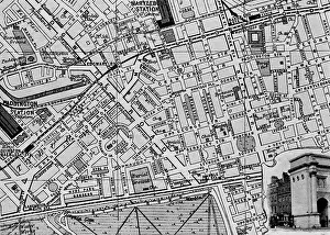 Edgware: Map of the St Marylebone area, London