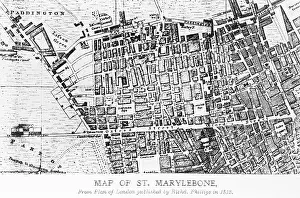 Edgware: Map of St Marylebone, London