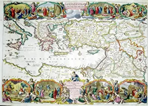 Visscher: Map of St Paul's Journeys