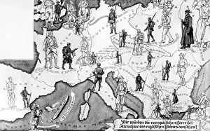Question: Map of the standing European armies with reserves