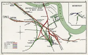 Deptford: Map, Surrey Docks, Bricklayers Arms and New Cross, London