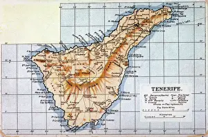 Canaries: Map of Tenerife, Canary Islands