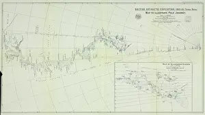 Map of the Terra Nova journey to the South Pole