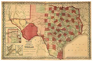 Mapped: Map of Texas 1863