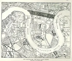 Greenwich: Map, Tom Mann's Dock Scheme, London