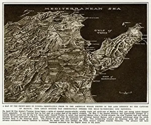 Map of Tunisia by G. H. Davis