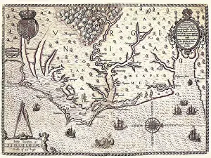 1590: Map of Virginia 1590