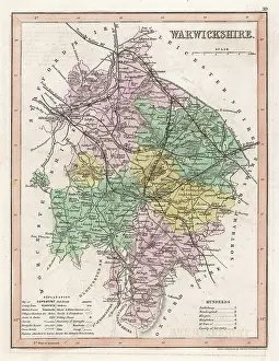 C1857: Map - Warwickshire circa 1857
