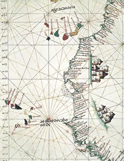 Islas: Map of the West of African coast with the Islands