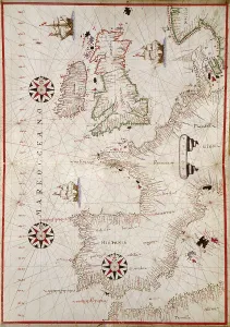 Charts: Map of Western Europe, 1590