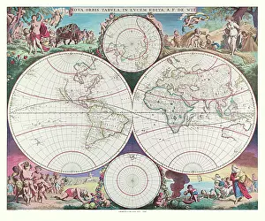 Poles: Map of the World by Frederick de Wit