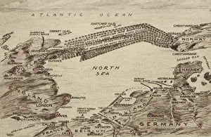 Contributing: Map of WW1 British-American Mine field in the