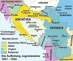 Slavonia: Map of Yugoslavia 1941-1944
