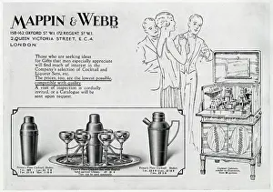 Shaker: Mappin & Webb cocktail set advertisement