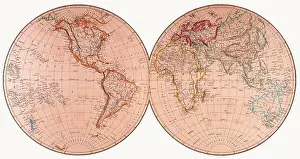 Blackie: Maps of the World 1860