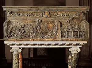 1386: Marble and bronze pulpit, by Donatello