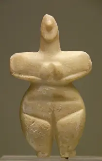 Idol: Marble female figure. Neolithic. V millennium B.C. Greece