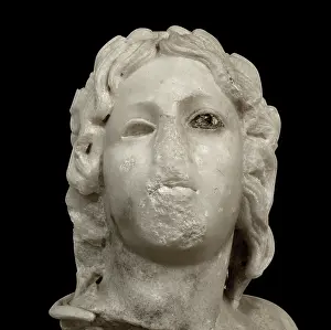 Nabatean: Marble head, Petra Archaeological Museum, Petra, Jordan