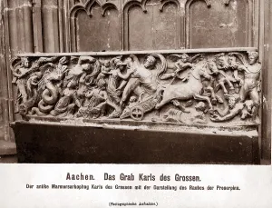 Aachen: Marble sarcophagus of Karl the Great, Aachen