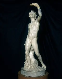 Sansovino: Marble statue of Bacchus, by