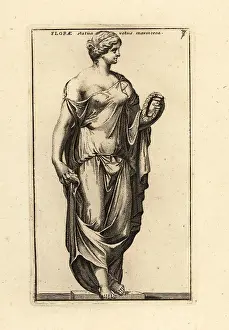 Il Cannetti: Marble statue of the Roman goddess Flora with garland