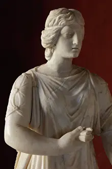 Bellver: Marble statue of Talia, muse of comedy, 18th century