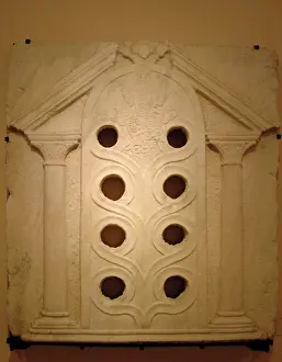 Corfu: Marble window dating from the second half of the 17th centur