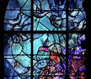 Chagall: Marc Chagall stained glass window, Cathedrale