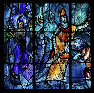 Chagall: Marc Chagall stained glass window, Cathedrale