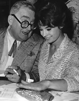 Achard: Marcel Achard, writer, and Pascale Petit, actress, Paris
