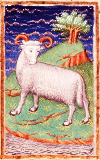 Bedford: March. Astrological sign of Aries, the Ram. From