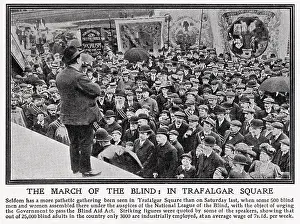 March of the blind in Trafalgar Square 1909