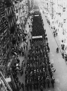 Trough: March to the May Day rally in Berlin, 1934